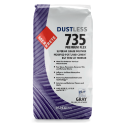 735 dustless premium flex portland cement thin set mortar icasa building materials