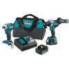 Makita 18V LXT® Lithium-Ion Brushless Cordless 2 Pc. Combo Kit, XPH14Z, XDT16Z, bag (5.0Ah)